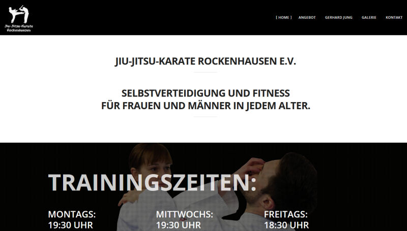 Referenz für das Webdesign eines Karate-Vereins